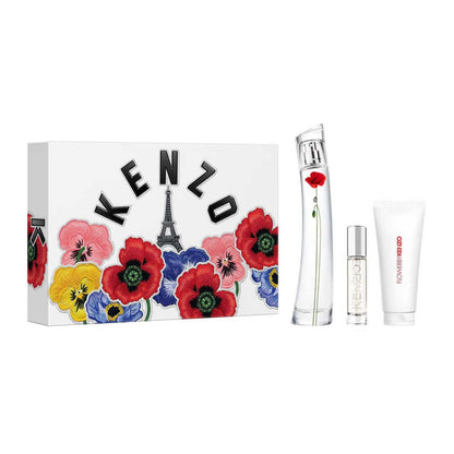 Flower by Kenzo La Recolte Parisienne Estuche 3 Piezas Dama EDP 75ml + Leche Corporal 75ml + Miniatura 10ml