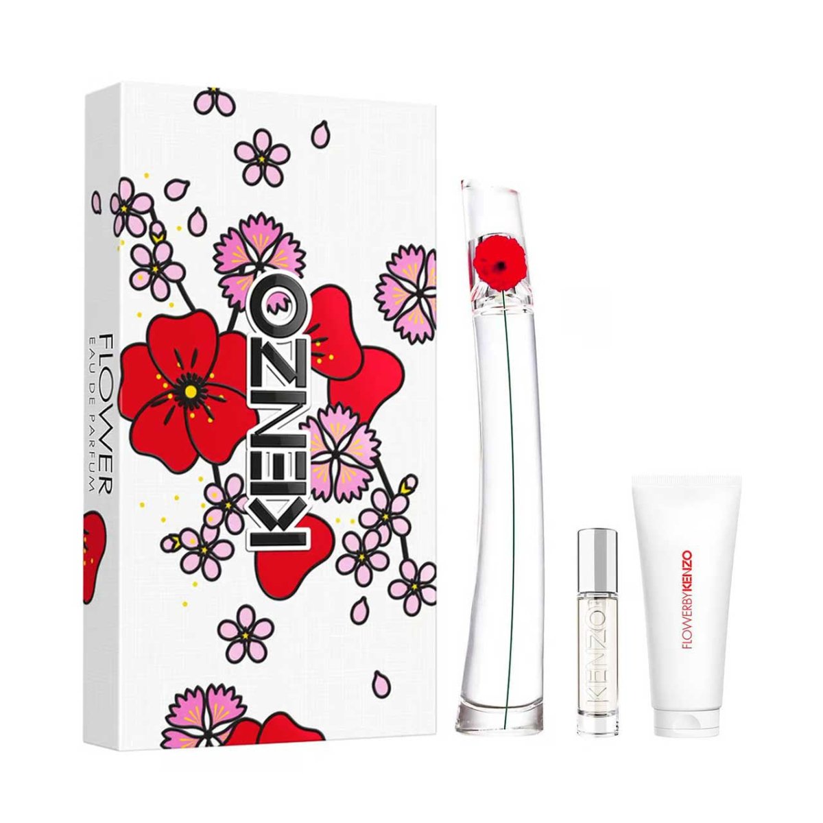 Flower by Kenzo Estuche 3 Piezas Dama EDP 100ml + Crema Corporal 75ml + Mini 10ml