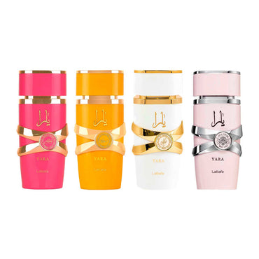 Lattafa Yara Collection SET 4 Piezas Dama Yara Candy EDP 25ml + Yara Tous EDP 25ml + Yara Moi EDP 25ml + Yara EDP 25ml
